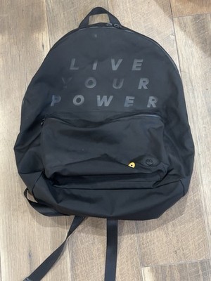 Rare Lululemon Black Live Your Power Backpack Multi Pocket Laptop Bag Unísex
