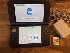 Nintendo 3DS XL Portable Gaming Console - Red and Black w/ Pokemon Conquest Game