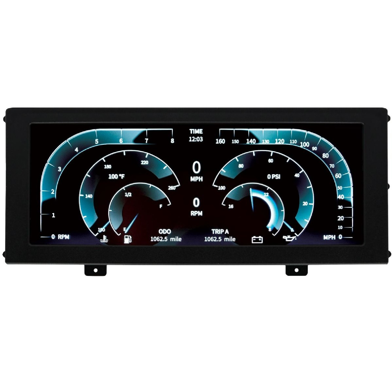 Autometer 7000 Universal Panel Mount 12.3" Invision Color LCD Dash w/ Brackets