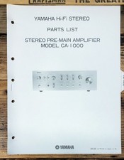 Yamaha CA-1000 Preamp / Preamplifier Parts List Manual  *Original*