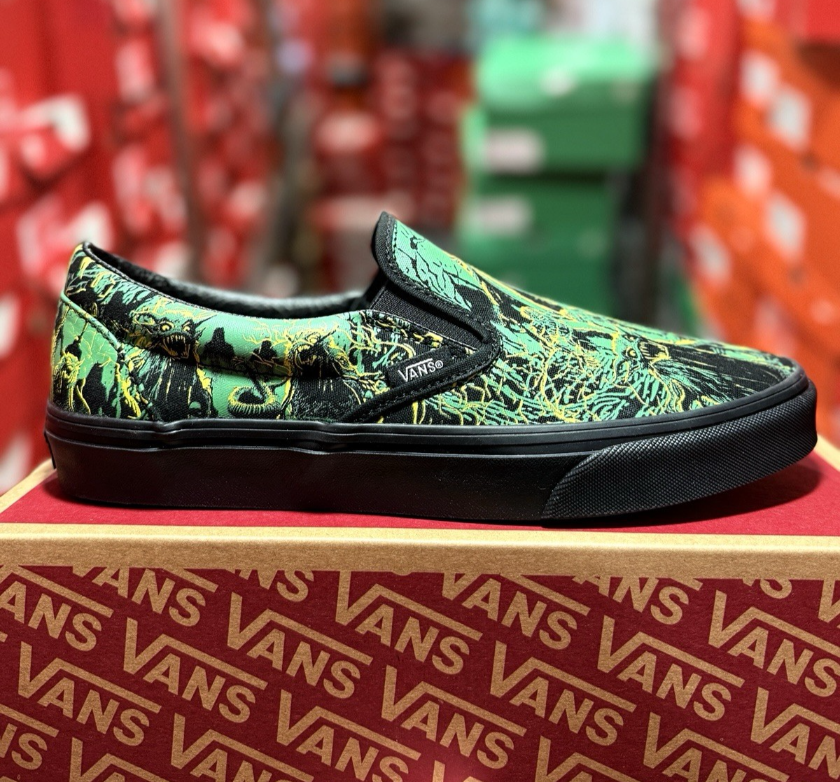 Classic Slip-On Halloween Shoe Reaper Green VN000EACBKA | eBay
