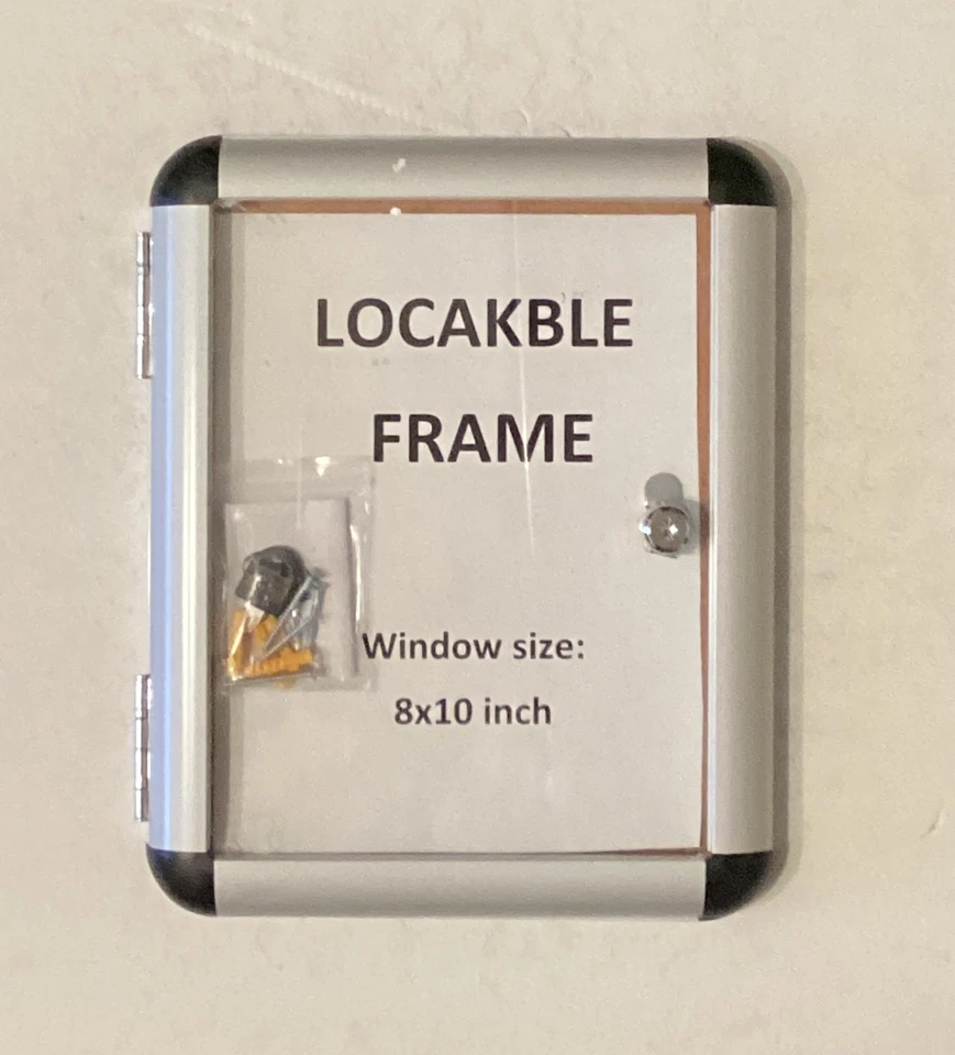 Indoor Enclosed Bulletin Board Cabinet - Bulletin Board Lockable Display Fram... - Image 2 of 2