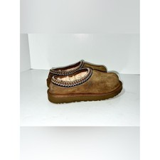 UGG Australia Tasman Chestnut Suede Embroidered Slippers Clogs Women Size 8