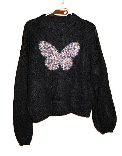 Desigual Damen Pullover Aus Wollmix Mit Kontrastdetail Gr. M Schwarz-image