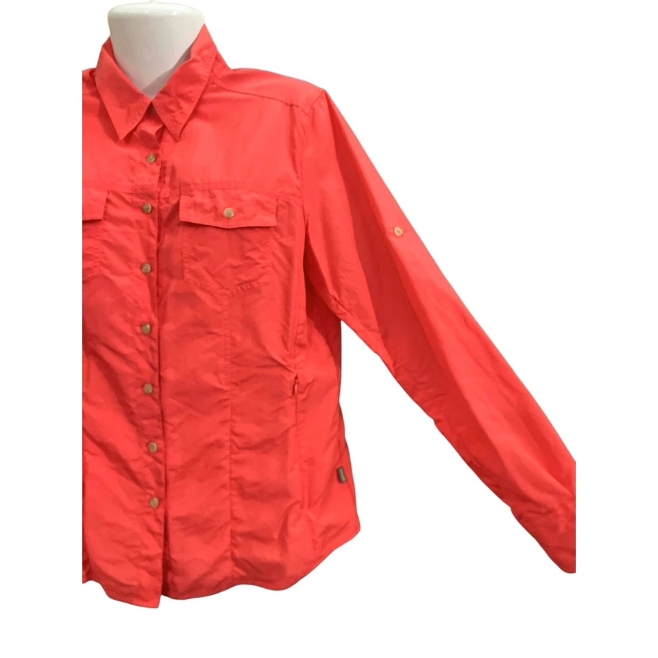 Camisa para mujer Koppen coral zona de exclusión aérea abotonada aventura repelente de insectos talla L Foto 3 de 4