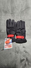 Marlboro Unlimited Gear Fleece Lined Gloves Wrist Strap Blk  Red Unisex L NWT
