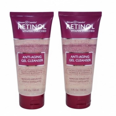 Skincare Cosmetics Retinol Vitamin Enriched AntiAging Gel Cleanser X2 SEALED