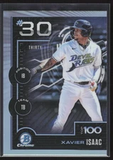 2025 Bowman Chrome #BTP-30 Xavier Isaac Bowman Scouts Top 100 Tampa Bay Rays