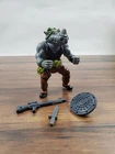 Vtg 1988 TMNT Rocksteady Hard Head Figure 100% Complete w/ Accessories
