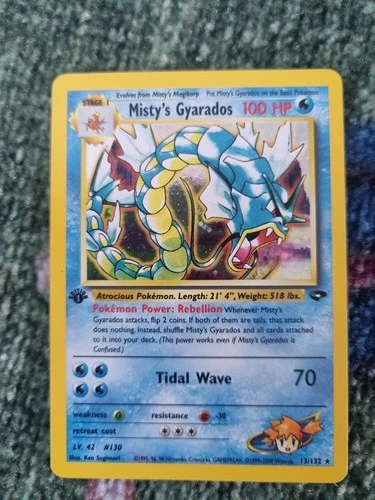 Pokémon TCG Misty's Gyarados Gym Challenge 13/132 Holo 1st Edition Ed