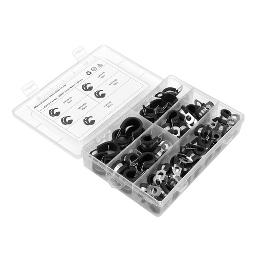 55 Pièces Pince De Câble 304 Acier Inoxydable Caoutchouc 5 Tailles - Afbeelding 6 van 12