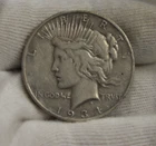 1934 D US Peace Silver Dollar $1 VF (Cleaned)