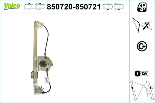 Valeo Fensterheber 850720 FüR C3 CitroËN 1 2 Bifuel LPG 16V Hdi Bivalent-image
