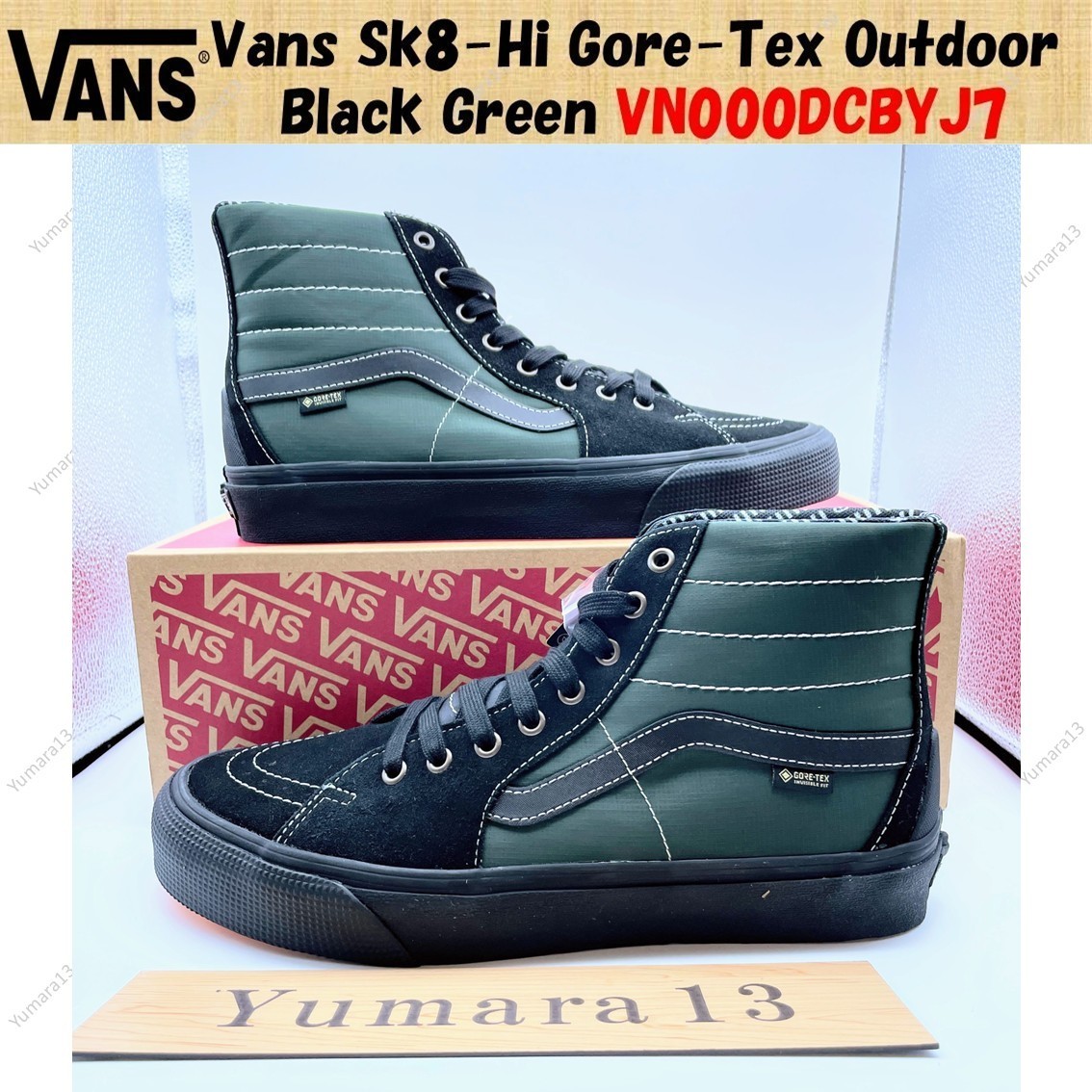 Vans Sk8-Hi Gore-Tex Outdoor Black Green VN000DCBYJ7 Men's Size | eBay