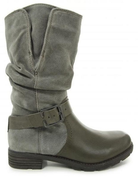 Women Clarks Boots Grey Suede 39
