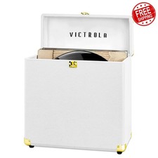 Victrola White LP Record Storage Case