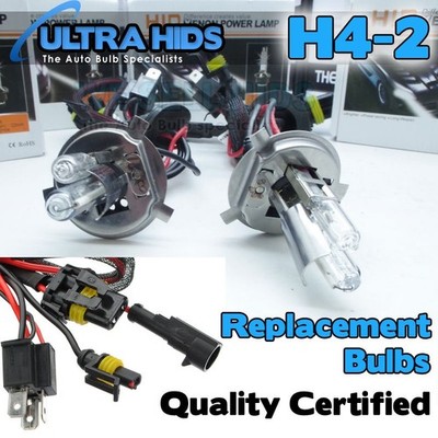 2x H4-2 6000k Dual Beam Bulbs Kit 35w HID Hi-Halogen Lo-Xenon Headlight  Car 6K