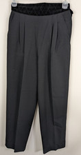 Vintage Escada Pants Womens 38 Black Wool Sid...