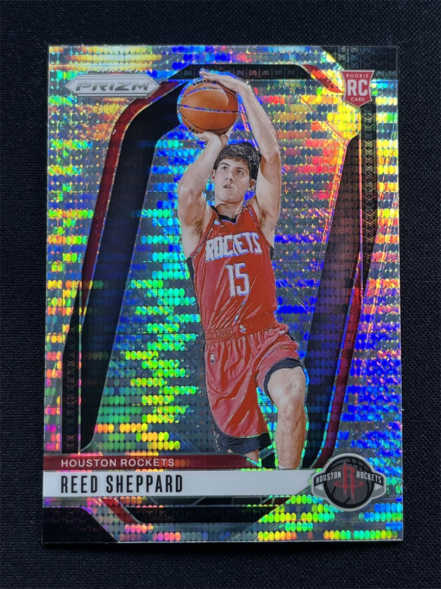 2024-25 Panini Prizm Reed Sheppard #268 Pulsar Prizm Rookie RC Rockets
