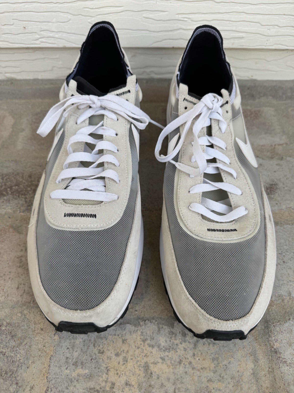 Nike Shoes Men's 15 Waffle One Summit White Black Running Sneakers DA7995-100 thumbnail 3