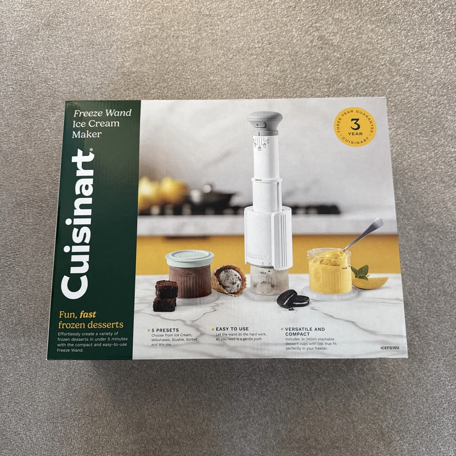 Cuisinart Freeze Wand Ice Cream Maker. Brand New
Opens in a new window or tab