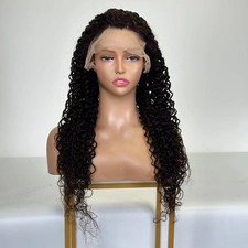 30inch Deep Wave 13x4 Transparent Lace Front Wig Human Hair For Black Women
