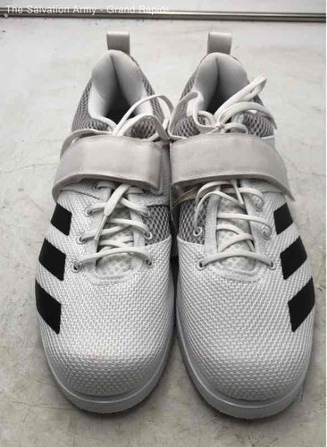 Adidas Mens Powerlift 5 GY8919 White Lace Up Weightlifting Shoes Size US 11.5