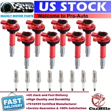 UF622 Ignition Coils + SP548 Spark Plugs For Ford F150 Mustang 5.0L V8 2011-2016