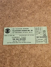 CBS TELEVISION NETWORK THE BIG RECORD SHOW  STARRING PATTI PAGE JUNE 11, 1958