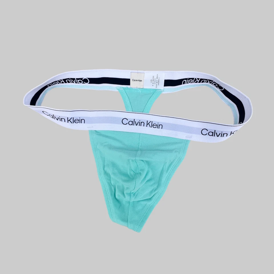Calvin Klein CK Hombre Beau Azul Icono Algodón Tanga Tanga Ropa Interior S M L XL Foto 2 de 4