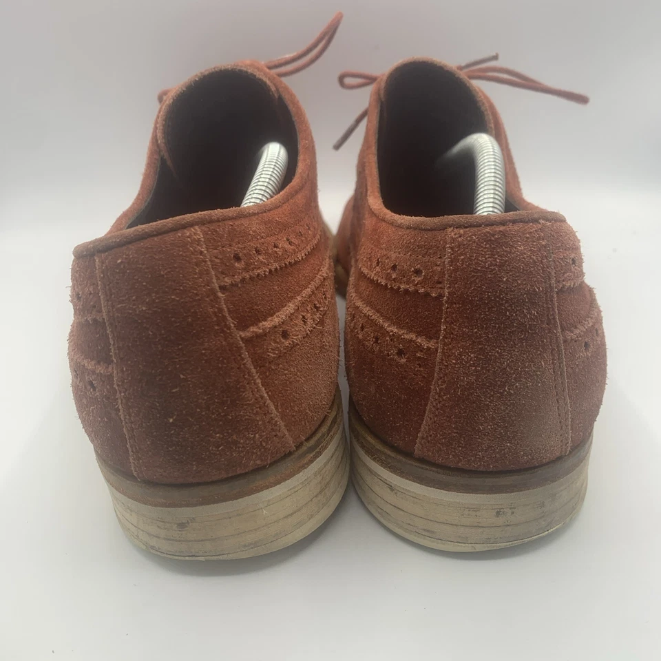 Zapato Hugo Boss Oxford Derby Punta de Ala Gamuza Talla 11/44 Naranja Foto 3 de 4