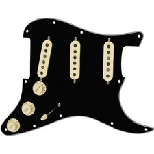 Fender Pre-Wired Tex-Mex SSS Stratocaster Pickguard, Black