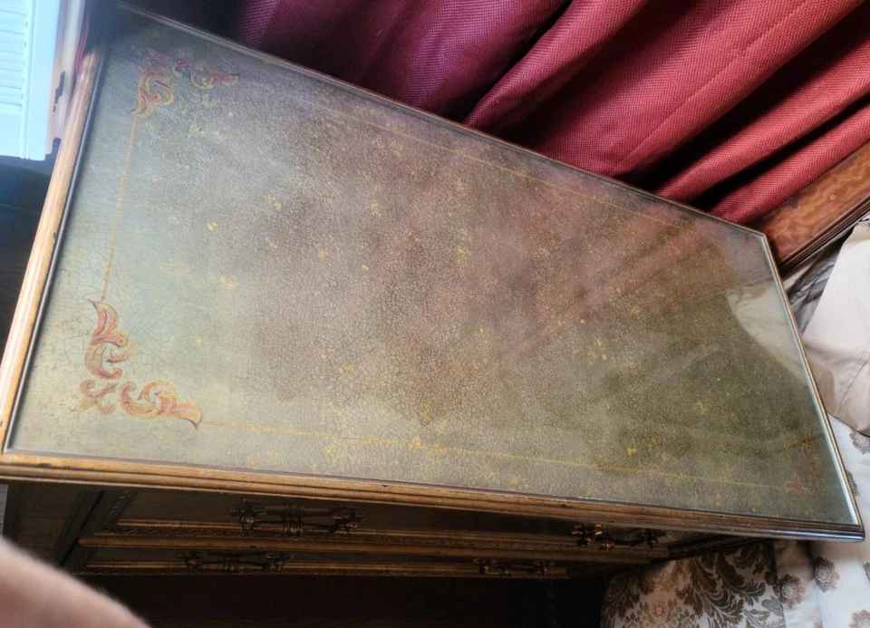 Preciosa cómoda dorada Theodore Alexander Art Deco Eglomisé - En muy buena condición - GUAU Foto 2 de 4