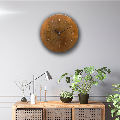 Farmhouse Wall Clock, Unique Handmade Patina Copper Wall Clock for Wall Decor - Picture 19 of 32