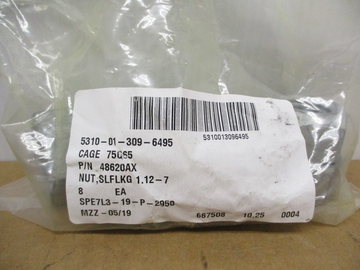 DEPARTMENT 5| (UT5102JF0034000P64 999) Qty. 8 Nut; Self Lock 5310-01-309-6495 Oshkosh 48620AX 5866