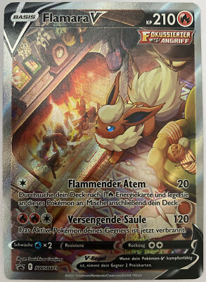Pokemon Flamara V Alternative Art | Deutsch SWSH179 Black Star Promo | Near Mint