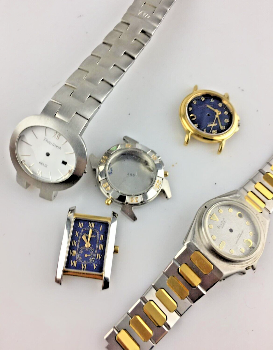 Stock Lotto Casse Acciaio Per Orologi Analogici Donna Parti - Main Image