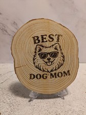 Laser Engraved Wood Slices Approximately 3.8 to 4.7 Inches New Handmade