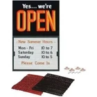 Glassmate Vertical Open/Closed Message Slider Board Sign | 14"W x 20"H