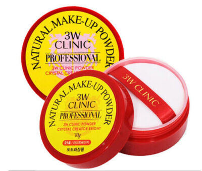 3W CLINIC NATURAL MAKE UP POWDER 30G (Foundation makeup loose powder) USA Seller