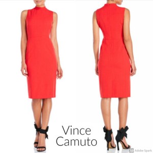 vince camuto high neck sheath dress