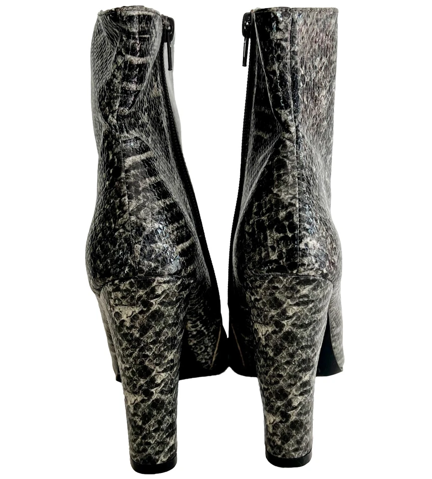 Very Volatile 6.5 Faux-Snake Skin Heel Boots Side Zip Women's Footwear HW1 - Image 4 of 4
