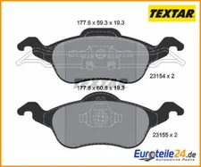 Brake pad set, disc brake Q + Textar 2315402 for Ford
