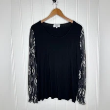 Rowdy Crowd Clothing Women's Boho Aztec Top Black White Size 2X
