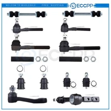 14pcs Front Ball Joints Tie Rods Pitman Idler Arm For 97-2001 02 Ford Expedition