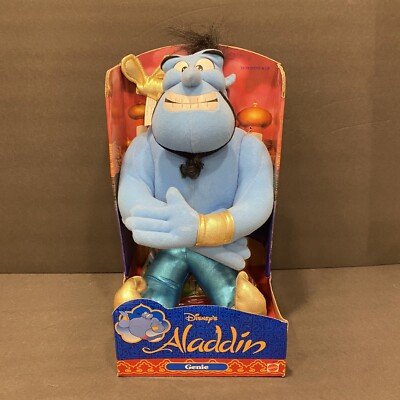 Vtg MATTEL 1992 DISNEY Stuffed Plush Aladdin Genie with Lamp NIB Robin Williams 
