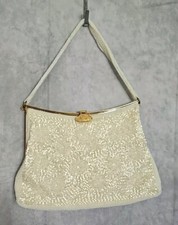 Anonymous Vintage 50s-60s Made in Japan White Beaded Evening Clutch Bag