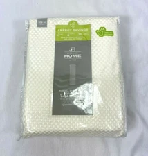 JCP Home Very Natural White Marcell Basketweave Rod-Pocket Back-Tab Panel,50x108