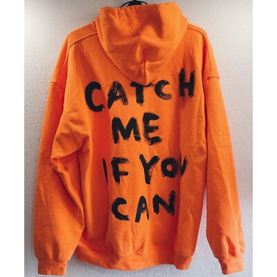 【guernika × Pokémon】Gengar paint hoodie guernika Pokémon Gengar Hand Painted Pullover Hoodie Orange XL