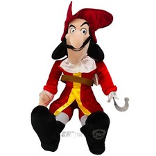 Disney Store Captain Hook Peter Pan Genuine Plush Pirate Doll 20"  With Tag